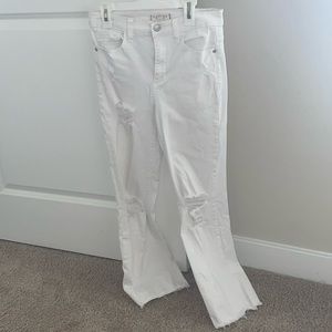 Harper White Flare Denim Ripped Jeans Size 4 27